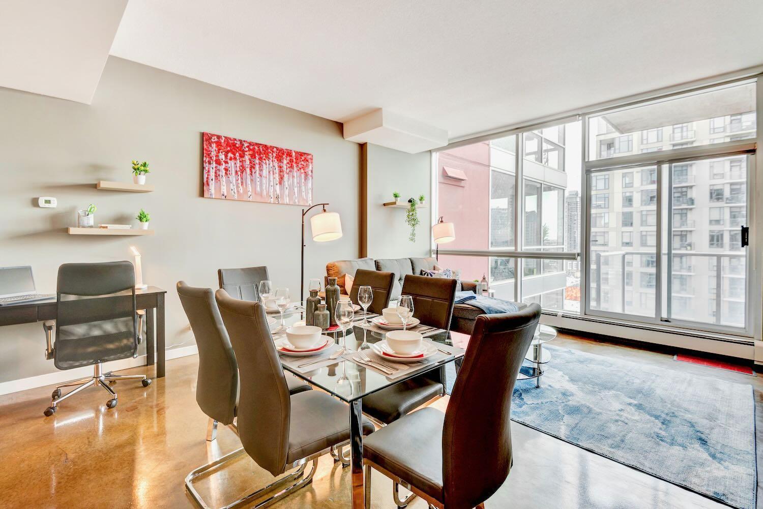 Modern 2Br Condo - King Bed - Downtown City Views YYC Buitenkant foto